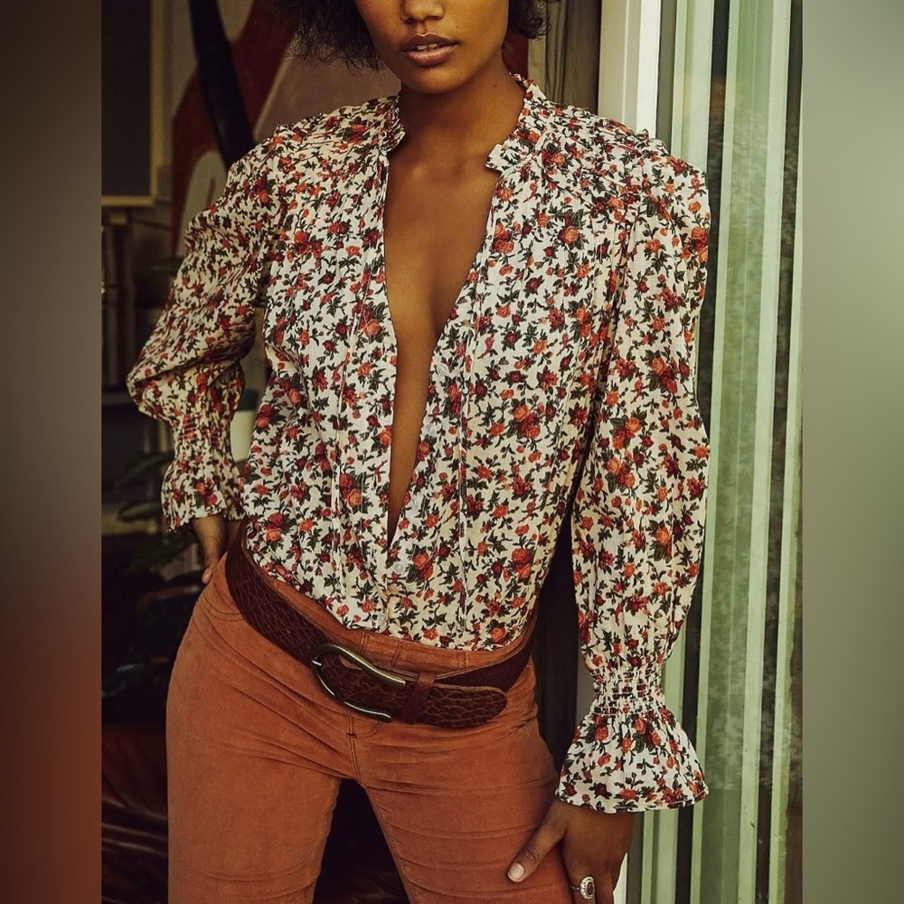 Free People meant to be floral printed top